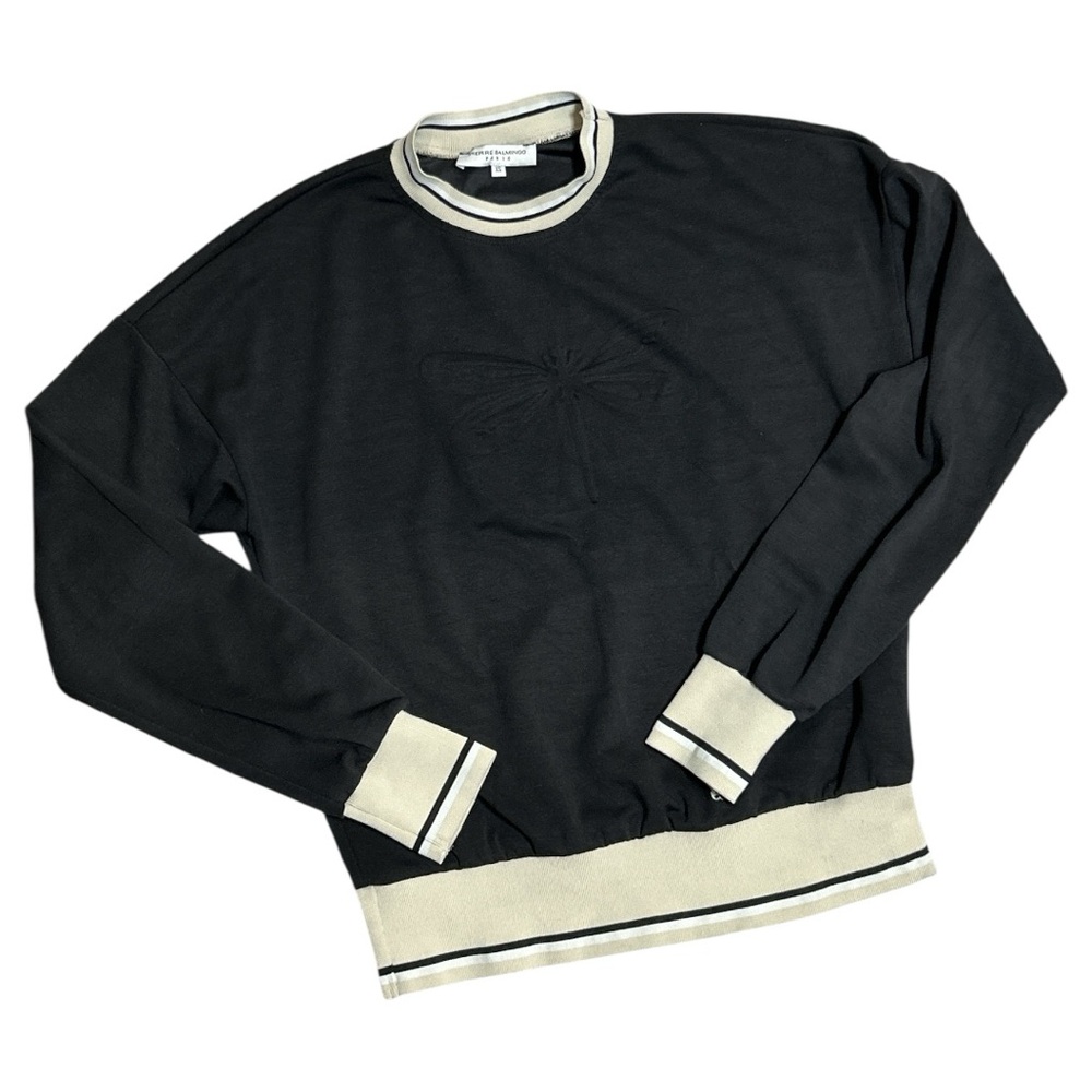 Pierre Balmingo Paris Women’s Black Dragonfly Crew‎ Neck Shirt - Size XS